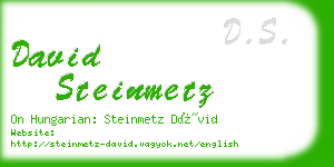 david steinmetz business card